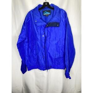 Tri-Mountain Vintage Windbreaker Jacket Size L Blue